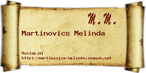 Martinovics Melinda névjegykártya